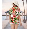 LA LEELA Hawaiian Shirts Womens Casual Summer Beach Party Colorful Blouses Short Sleeve Vacation Tops Button Up Dress Shirts for Women - 2 of 4