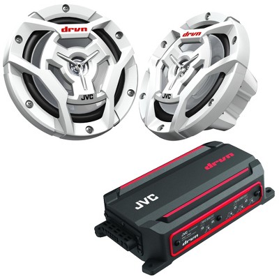 JVC KS-DR2004D Amplifier + 2 Pairs CS-DR6201MW 6.5" Marine Speakers