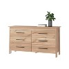 Okak Modern 6 Drawer Double Dresser, 31.7" Tall Storage Cabinet with Metal Gliders & Elevated Base,Bedroom Dresser for Clothes Organization - 4 of 4