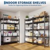 5 Tier Metal Storage Shelving Unit, 2000 LBS Capacity Adjustable Garage Storage Shelves,Utility Storage Wire Rack, Kitchen Shelving Unit for Basement - 4 of 4