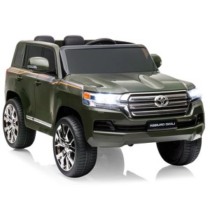 2 Seater Kids Ride On Truck, 12V Battery Powered Electric Vehicle w/Remote Control, 3 Speeds, Led Lights, Music & Horn, Spring Suspension Boys Girls - 1 of 4