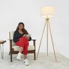 VYNXARIA 58"H Tall Corner Floor Lamp,Three Legged Wooden Strip Floor Lamp,Natural - 4 of 4