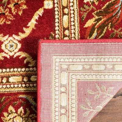 Lyndhurst Red Synthetic Reversible Rectangular Area Rug 8'x11'