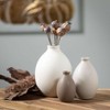 Sullivans 7.75", 5.5" & 4.25" Matte Teardrop Vase Set of 3, Ceramic - 4 of 4