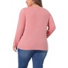 Agnes Orinda Women's Plus Size Long Sleeve Cross V Neck Fashion Casual T-Shirts - 4 of 4