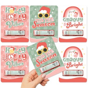 Big Dot of Happiness Groovy Christmas - DIY Assorted Pastel Holiday Party Cash Holder Gift - Funny Money Cards - Set of 6 - 1 of 4