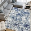 FURNIinspire Floor Mats Modern Abstract Area Rug Carpet Bedroom Rug for Living Room, Machine Washable Home Decor, Blue, 72"*48" - 2 of 4