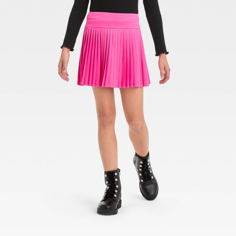 Girls' Knit Pleated Tennis Skirt - Art Class™ Pink Xs : Target