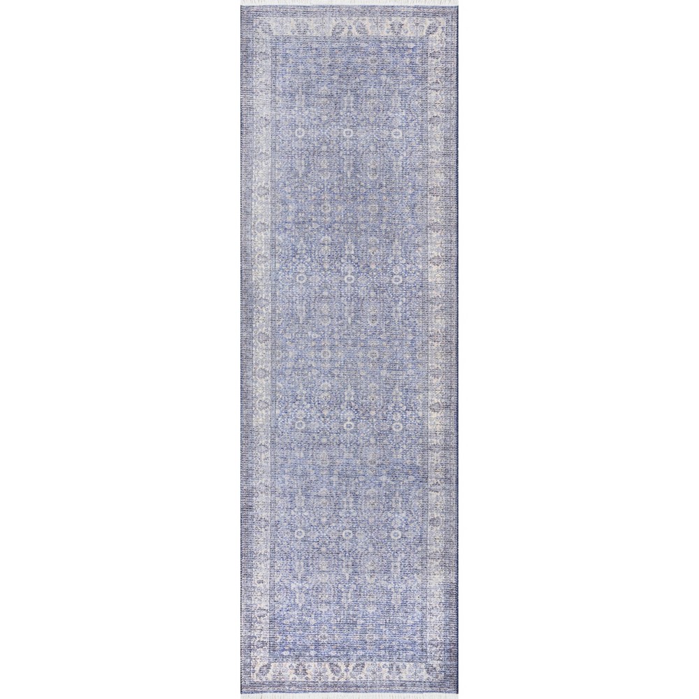 Photos - Area Rug Momeni 2'6"x10' Helena Runner Rug Blue  