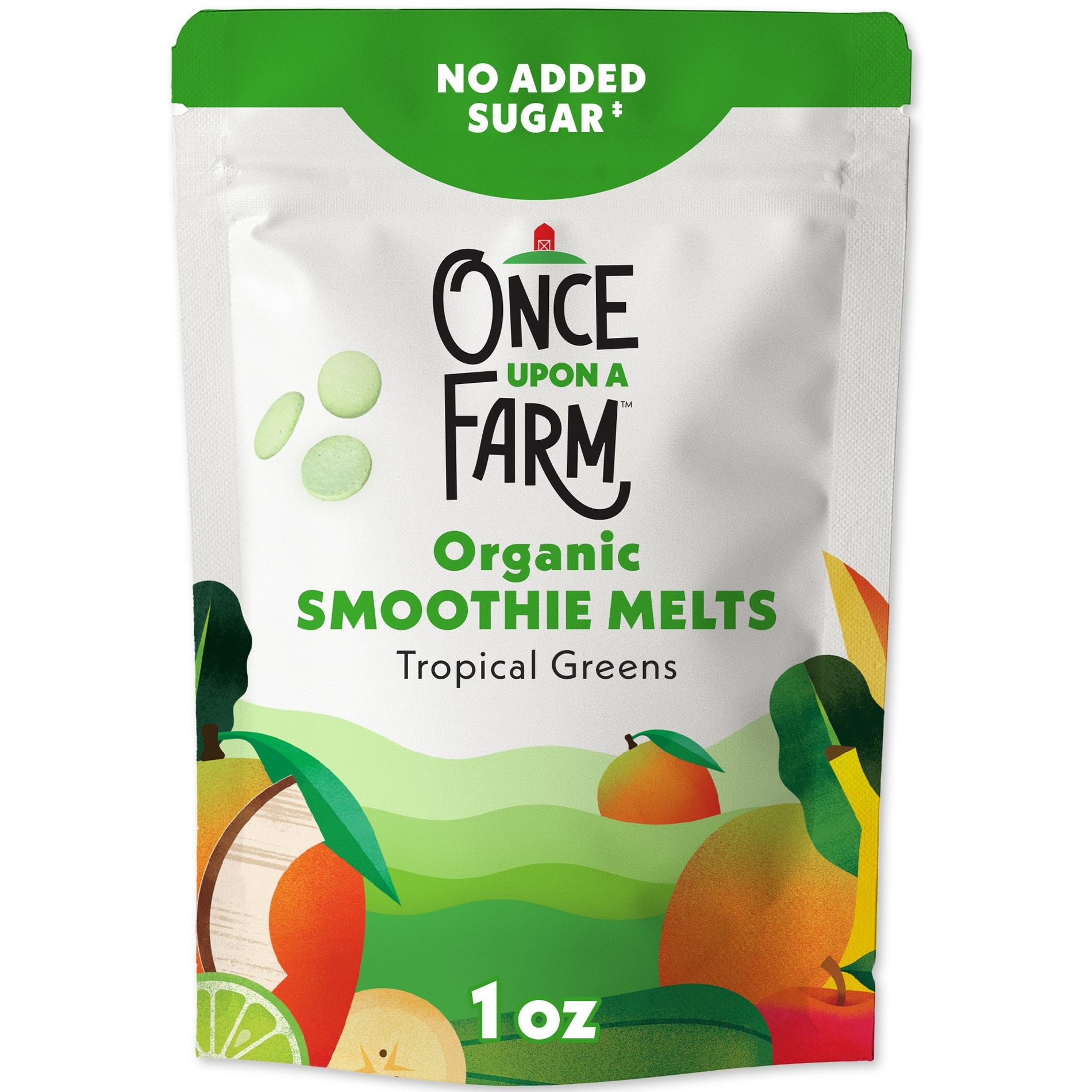 Once Upon a Farm Organic Smooth Melts Baby Snacks - Tropical Greens - 1oz