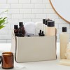Juvale 2 Pack Faux Leather Foldable Storage Bins with Handles, Collapsible Baskets for Home Organization, Grey, 10x9.5x6.5 in - 2 of 4