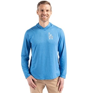 Los Angeles Dodgers Cutter & Buck Coastline Epic Comfort Recycled Mens Hooded Shirt - 1 of 1