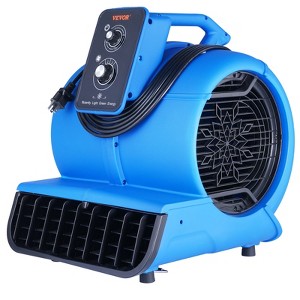 VEVOR Floor Blower, 1/2 HP, 2600 CFM Air Mover for Drying and Cooling, Portable Carpet Dryer Fan with 4 Blowing Angles and Time Function - 1 of 4