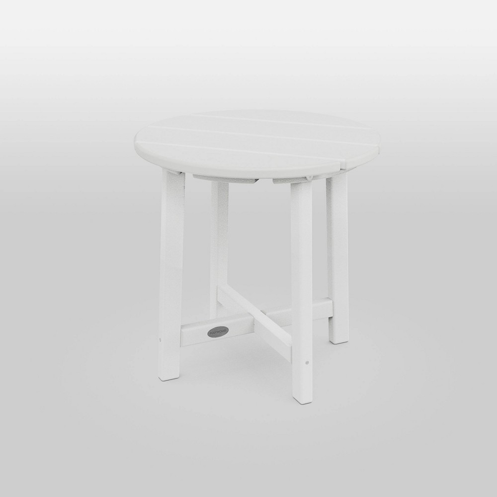 Photos - Garden Furniture POLYWOOD Round Shawboro Side Table White - Threshold™