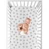 Sweet Jojo Designs Gender Neutral Unisex Baby Fitted Crib Sheet Bees White and Grey - 4 of 4
