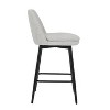 Counter Height Swivel Bar Stools Set of 2, 360° Swivel Upholstered Barstools with Back and Metal Legs - 3 of 4