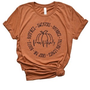 Simply Sage Market Women's Fall Bucket List Short Sleeve Graphic Tee - 1 of 2