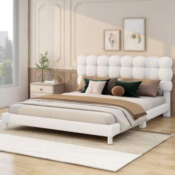 Queen/Full/Twin Size Upholstered Platform Bed with Soft Headboard-ModernLuxe