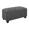 Breighton Home Designs4Comfort 7th Avenue Storage Ottoman Light Charcoal Gray Fabric - 2 of 4