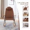 CAVINAS Minimalist Rocking Chair Accent Chair with Headrest Pillow,Modern Armchair Leisure Chair for Living Room&Bedroom,Comfy Lounge Chair - 2 of 4