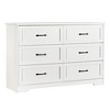 5/6-Drawer Farmhouse Dresser - Modern Wooden Chest with Wide Metal Handles, Storage Organizer for Bedroom, Living Room & Nursery - 3 of 4