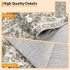 Vintage Floral Washable Area Rug - Non-Slip Thin Indoor Carpet with Distressed Print for Living Room, Bedroom & Dining Room - 4 of 4