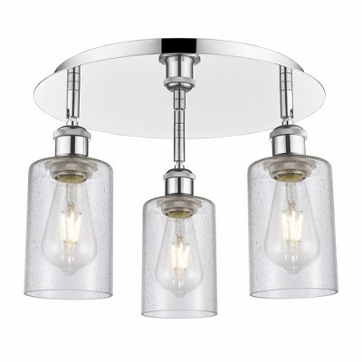 Clymer - 3 Light Flush Mount In Art Deco Style-9.38 Inches Tall and 15.63 Inches Wide