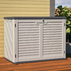 Lyngins Outdoor Storage Shed, All-Weather UV-Stabilized Outdoor Storage Box, Reinforced Double-Wall, Dual-Lock System, Patio Storage Box - 1 of 4