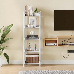 Greenstell Modern Style Bookshelf, Bookcase, High Bookshelf Corner Storage Organizer for Home Office Bedroom Kitchen Living Room - 1 of 4