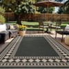 Living Room Rug, Modern Bordered Area Rug, Stain Resistant, Machine Washable, Non-Slip, Low Pile Indoor Throw Mat for Nursery and Bedroom - 3 of 4