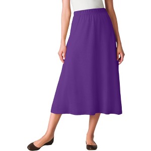 Woman Within Plus Size 7-Day Knit A-Line Skirt - 1 of 4