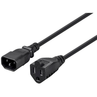 Monoprice Power Adapter Cord Cable - 6 Feet | (IEC-320-C14 to NEMA 5-15R), 18AWG, 10A