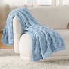 Cozy Comfort by Bedsure | Cute Soft Cozy Checkered 260GSM Throw Blanket for Couch Twin Size White - 3 of 4