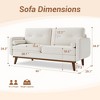Jojoka 65" Loveseat Sofa, Mid Century Modern Linen Upholstered Couch for Living Room, Bedroom, Office, Small Spaces - 2 of 4