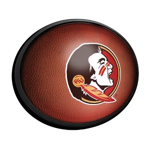 College Football Pigskin Design Oval Slimline Lighted Wall Sign - 1 of 4