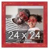 PosterPalooza | Square Shabby Chic Red Picture Frame - UV Acrylic, Foam Board Backing, Hanging Hardware - 2 of 4