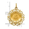 Black Bow Jewelry 14k Yellow Gold Filigree St. Anthony Medal Pendant, 19mm (3/4 Inch) - 4 of 4
