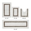 Hotel 4 PC Bath Rug 100% Premium Cotton Tufted Weave Two Tone Reversible Bathroom Rug, Super Soft Absorbent, Machine Washable Bath Mat - 2 of 4