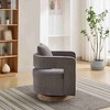 CAVINAS Linen Blend Swivel Accent Chair with Mid-Height Open Backrest,Upholstered Swivel Living Room Chairs,Reading Chairs for Living Room - 4 of 4