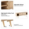 KTMBDW Rattan Coffee Table, Mid Century Modern Table, Modern Boho Style Two Layers Storage Coffee Table, for Living Room, Bedroom - 3 of 4