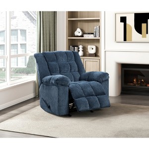 Chenille Rocking Reclining Chair with Gentle Motion and Comfortable Design - 1 of 4