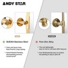 ANDY STAR 20 Inch Tall by 30 Inch Wide Oval Tilting Modern Floating Vanity Mirror with Rounded Edges and Adjustable Wall Mounts, Brushed Gold - 3 of 4