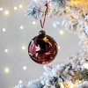 SEVOBAL D4.7" Party Decorations and Accessories Decorative  Set of 4 Glass Ball Ornaments Set for Holiday Tree Decor, Red, 4.7"*4.7"*4.7" - 2 of 4