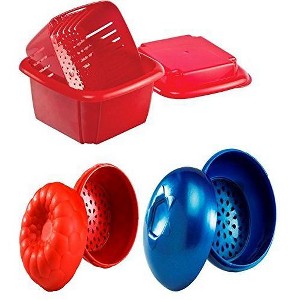 Hutzler 3-Piece Berry Saver Set, Includes 3-in1 Berry Keeper Colander, Blueberry To-Go Container, and Raspberry To-Go Container - 1 of 4
