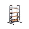 Vynxaria Extendable 2-in-1 Dining Table: Shelf to Table with Metal Frame, Industrial Rustic for Small Spaces/Kitchen - 2 of 4