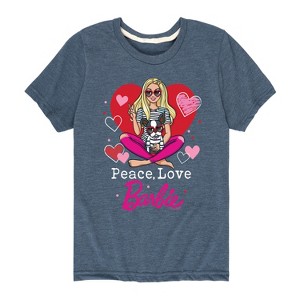 Boys' - Barbie - Peace Love Barbie Short Sleeve Graphic T-Shirt - 1 of 4