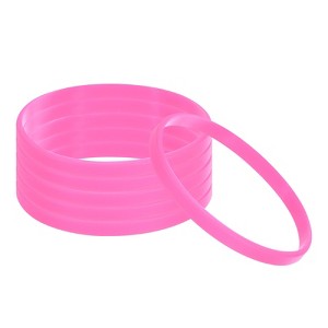 Unique Bargains Blank Stretch Sports Silicone Bracelets for Sports Team Games 6 Pcs - 1 of 4