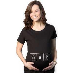 Maternity Baby Element Funny Announcement T Shirt Cool Pregnant Top - Crazy Dog Maternity T Shirt - 1 of 4