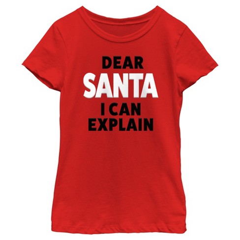 Girl's Lost Gods Dear Santa I Can Explain T-Shirt - image 1 of 4