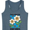 Women's - Instant Message - Sorry About Bad Vibes Graphic Racerback Tank - 2 of 4